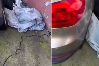 Aracinin uzerini 2 ay sonra acan vatandas karsilastigi manzara karsisinda