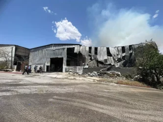 Gaziantepte hali fabrikasinda yangin 2