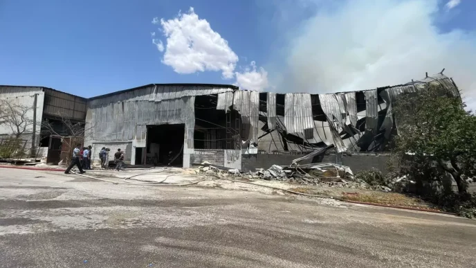 Gaziantepte hali fabrikasinda yangin 2