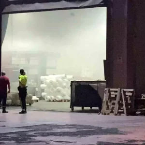 Inegolde Tekstil Fabrikasinda Yangin Cikti