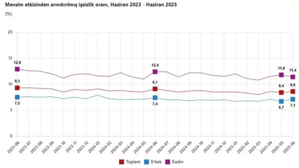 Turkiyede Issizlik Orani Haziranda Yuzde 86ya Yukseldi