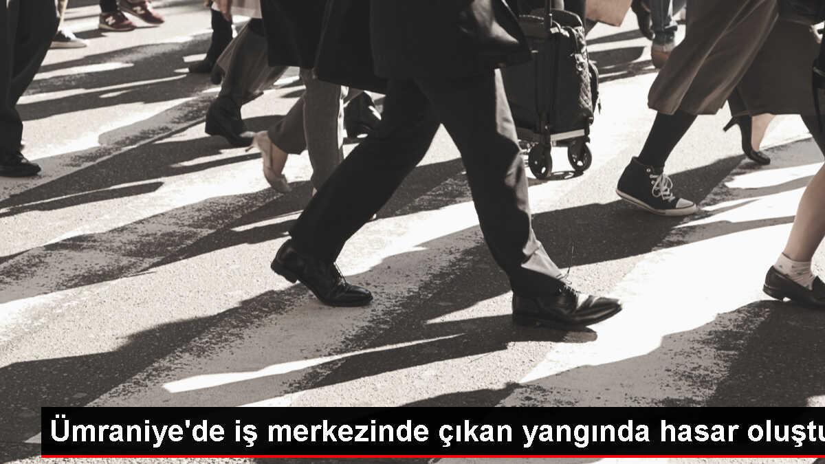 Umraniyedeki is merkezinde cikan yangin hasara sebep oldu