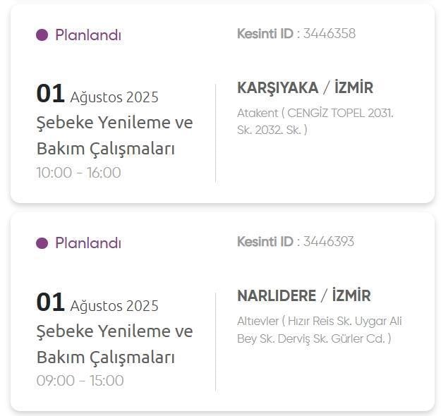 İzmir GEDİZ elektrik kesintisi! 1 Ağustos İzmir'de elektrik kesintisi ne zaman bitecek, elektrikler ne zaman gelecek?