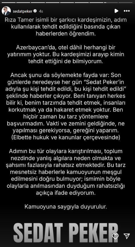Sedat Peker 'Rıza Tamer olayı' hakkında ne dedi, açıklama yaptı mı? - SON DAKİKA