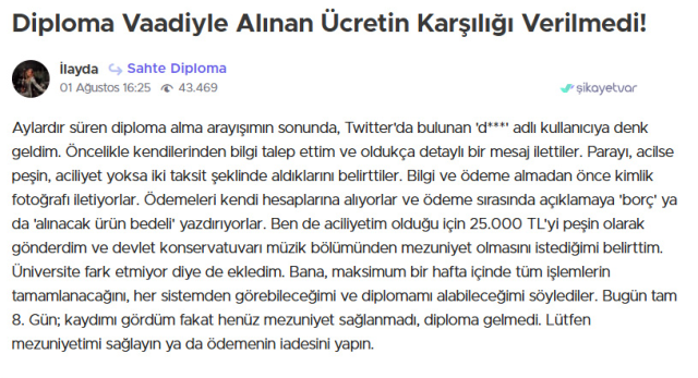 'Sahte diplomaları' gelmeyince şikayet yağdırdılar: Çoluk çocuğumun rızkından ayırdım