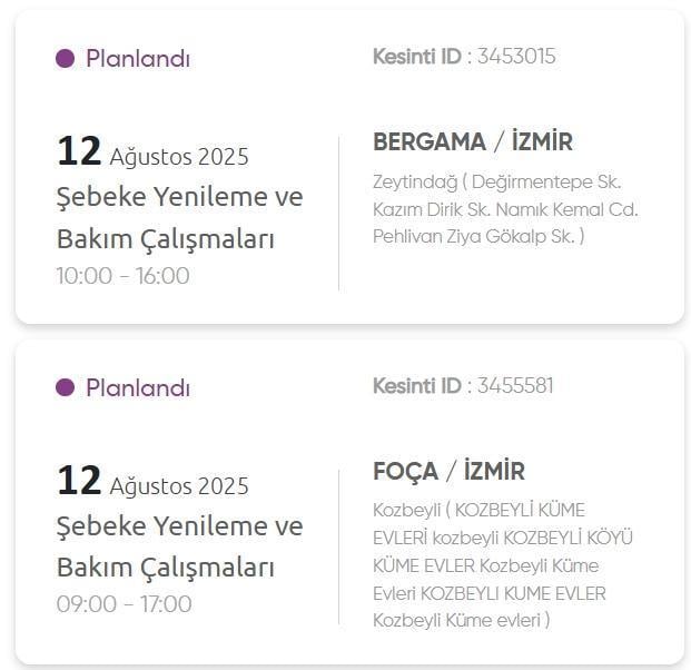 İzmir GEDİZ elektrik kesintisi! 12 Ağustos İzmir'de elektrik kesintisi ne zaman bitecek, elektrikler ne zaman gelecek?