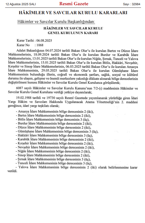 12 Ağustos Resmi Gazete Kararları! 12 Ağustos Resmî Gazete kararları neler içeriyor?