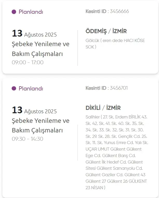 İzmir GEDİZ elektrik kesintisi! 13 Ağustos İzmir'de elektrik kesintisi ne zaman bitecek, elektrikler ne zaman gelecek?