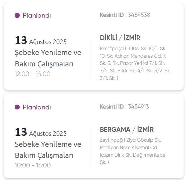 İzmir GEDİZ elektrik kesintisi! 13 Ağustos İzmir'de elektrik kesintisi ne zaman bitecek, elektrikler ne zaman gelecek?