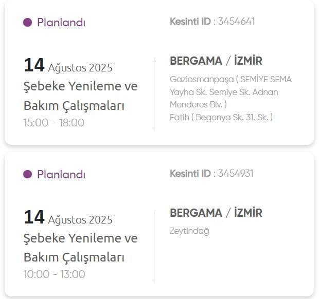 İzmir GEDİZ elektrik kesintisi! 14 Ağustos İzmir'de elektrik kesintisi ne zaman bitecek, elektrikler ne zaman gelecek?
