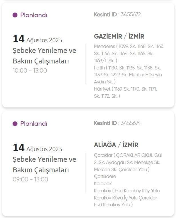İzmir GEDİZ elektrik kesintisi! 14 Ağustos İzmir'de elektrik kesintisi ne zaman bitecek, elektrikler ne zaman gelecek?
