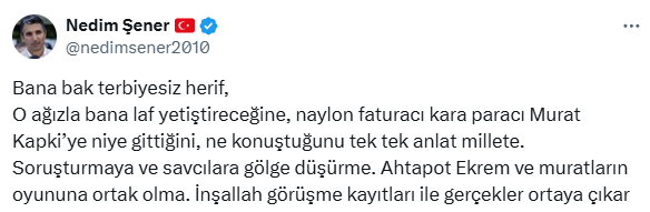 Mücahit Birinci ile Nedim Şener arasında küfürlü tartışma
