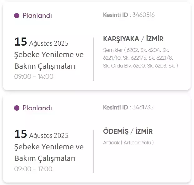 İzmir GEDİZ elektrik kesintisi! 15 Ağustos İzmir'de elektrik kesintisi ne zaman bitecek, elektrikler ne zaman gelecek?