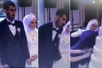 2 gundur uyumayan damat pasta kesilirken yere yigildi