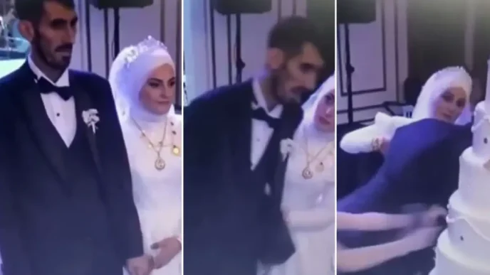 2 gundur uyumayan damat pasta kesilirken yere yigildi