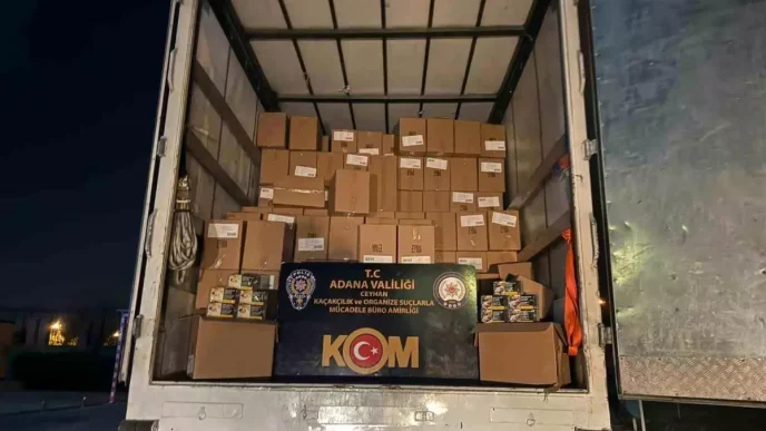 Adanada 7 Milyon Kacak Makaron Ele Gecirildi