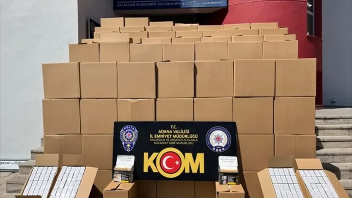 Adanada 79 Milyon Kacak Makaron Ele Gecirildi