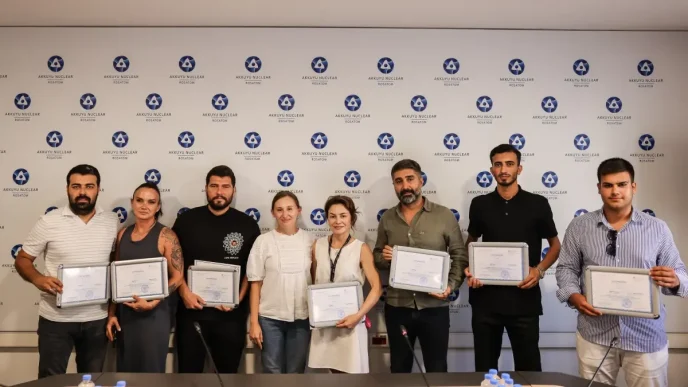 Akkuyu Nukleer Guc Santralinde Dil Egitimi Sertifika Toreni Duzenlendi