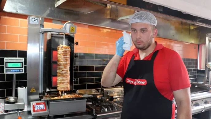 Antalyada Doner Ustalari Sicakla Mucadele Ediyor