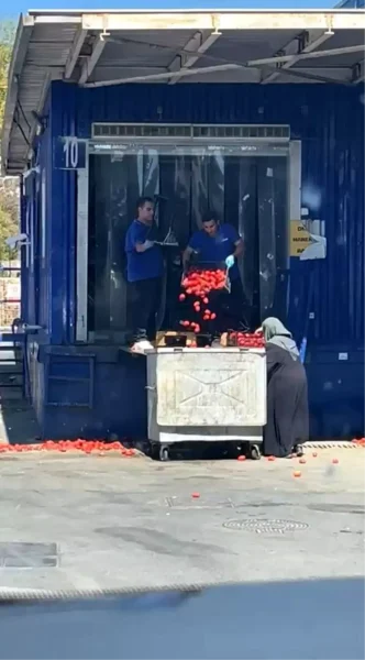 Atasehirde Zincir Markette Domatesler Cope Atildi