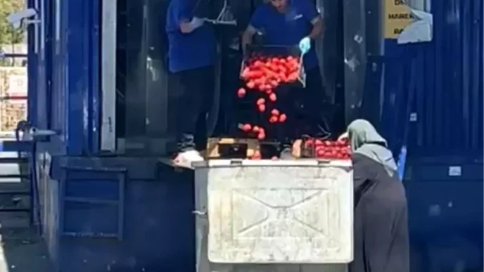 Atasehirde Zincir Markette Domatesler Cope Atildi