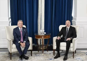 Azerbaycan Cumhurbaskani Aliyev ABD Enerji Temsilcisi ile Gorustu