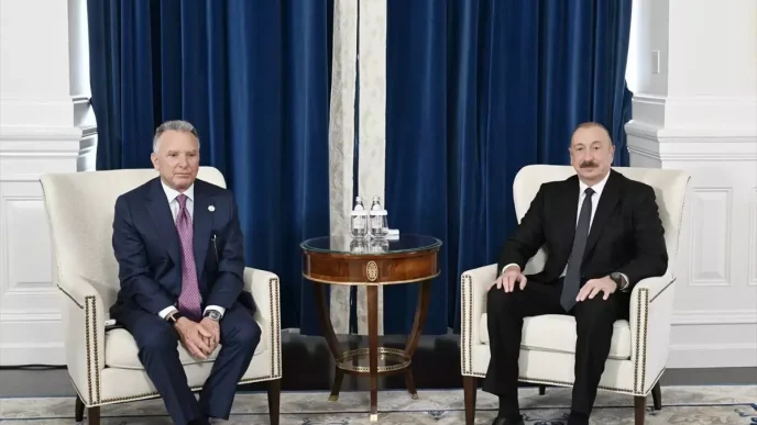 Azerbaycan Cumhurbaskani Aliyev ABD Enerji Temsilcisi ile Gorustu
