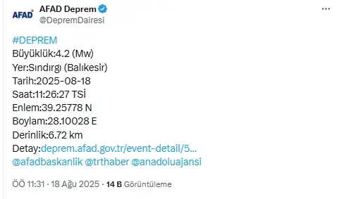 BALIKESİR'DE DEPREM Mİ OLDU? Peş peşe depremler!
