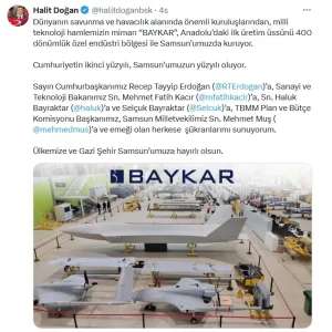 BAYKARin Anadoludaki Ilk Uretim Ussu Samsuna Kurulacak
