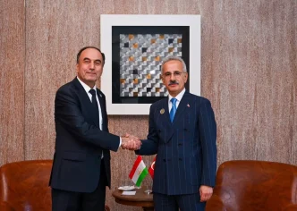 Bakan Uraloglu Tacikistan Ulastirma Bakani ile Gorustu