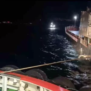 Canakkale Bogazinda IRONHIDE Gemisi Makine Arizasi Yuzunden Demirledi