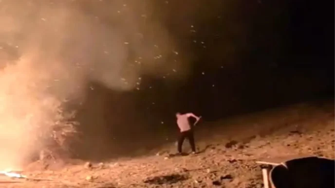 Cankirida Kavun Satis Tezgahinda Yangin