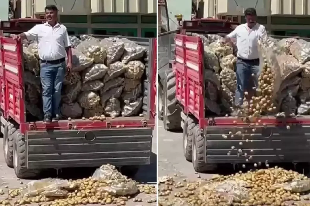 Ciftci bir traktor patatesi koy meydanina doktu bakanlik sorusturma baslatti