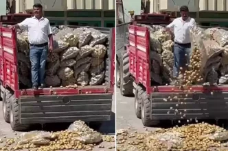 Ciftci bir traktor patatesi koy meydanina doktu bakanlik sorusturma baslatti