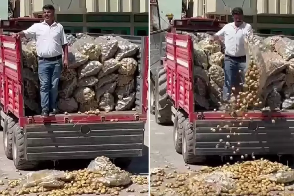 Ciftci bir traktor patatesi koy meydanina doktu bakanlik sorusturma baslatti