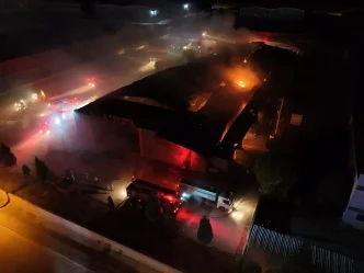 Corumdaki Tekstil Fabrikasinda Yangin Mudahale Devam Ediyor
