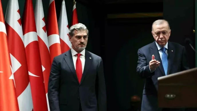Cumhurbaskani Erdogan Gurcistan ile yeni ticaret hedefimiz 5 milyar dolara