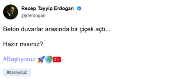 Cumhurbaşkanı Erdoğan, Next Sosyal'e katıldı! İşte ilk paylaşımı
