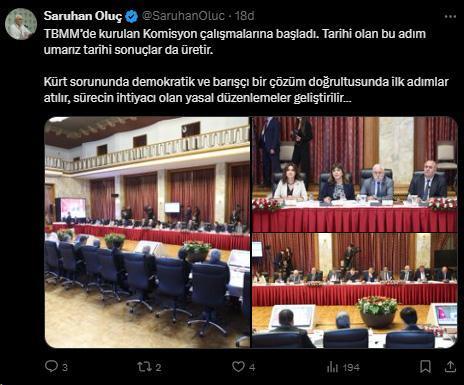 DEM Parti'nin komisyon üyesi Saruhan Oluç'tan ilk yorum
