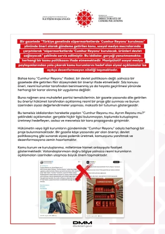 DMM Cumhur Reyonu Iddialarini Yalanladi
