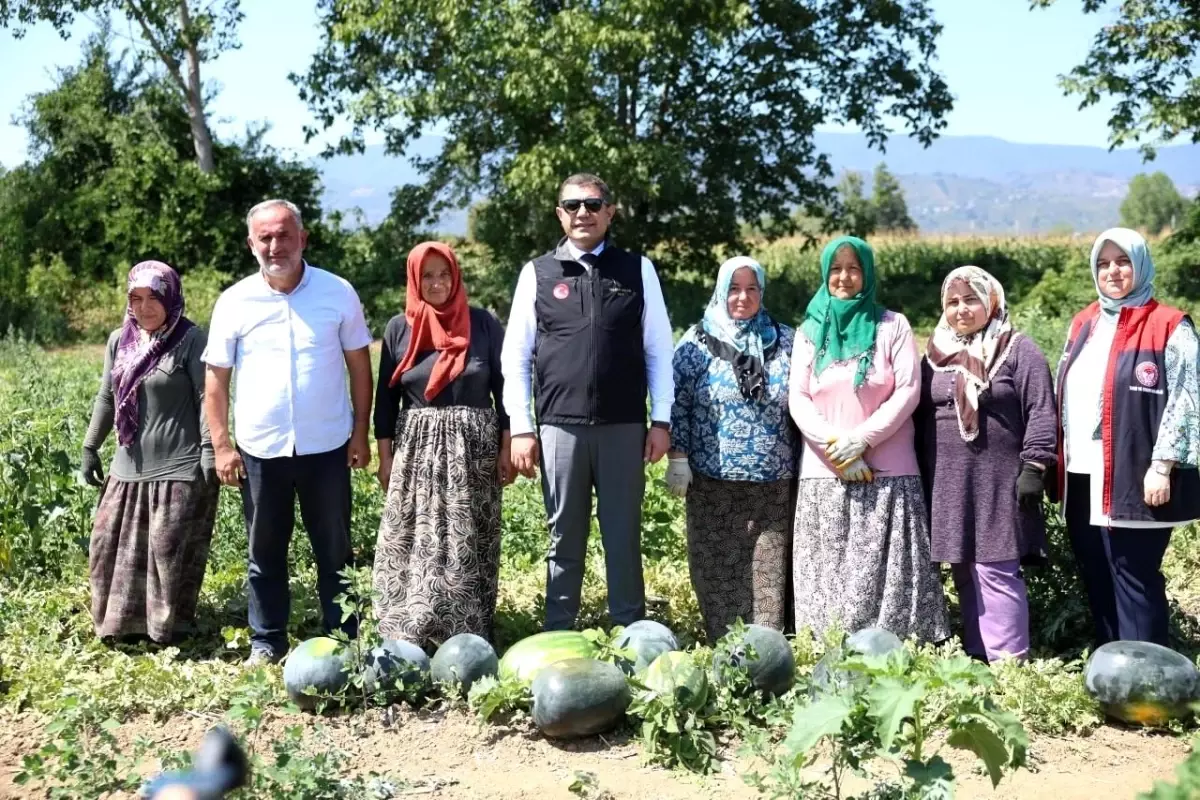 Duzce Valisi Aslan Tarim Uygulama Tarlasini Ziyaret Etti
