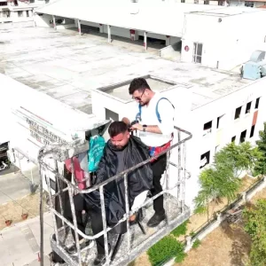 Duzcede Berber Baris Kahya 20 Metre Yukseklikte Ilk Tirasini Yapti