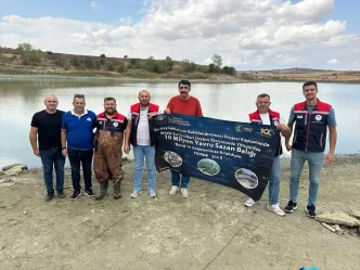 Edirneden Tekirdaga 975 Bin Pullu Sazan Yavrusu Salindi
