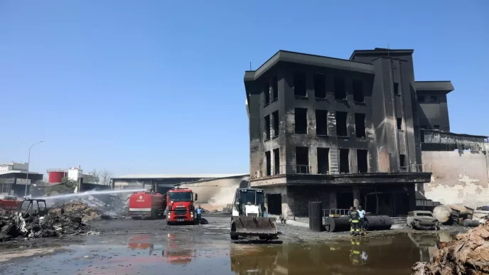 Gaziantepteki Geri Donusum Fabrikasinda Yangin 8 Saatlik Mucadele