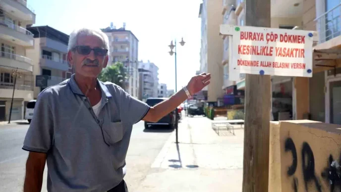 Hatayda Cop Dokmek Yasaktir Tabelasi ile Cop Sorununa Cozum