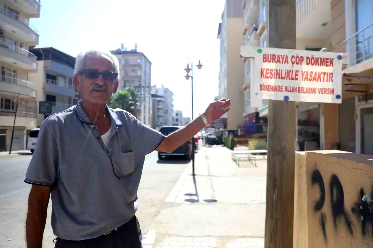 Hatayda Cop Dokmek Yasaktir Tabelasi ile Cop Sorununa Cozum