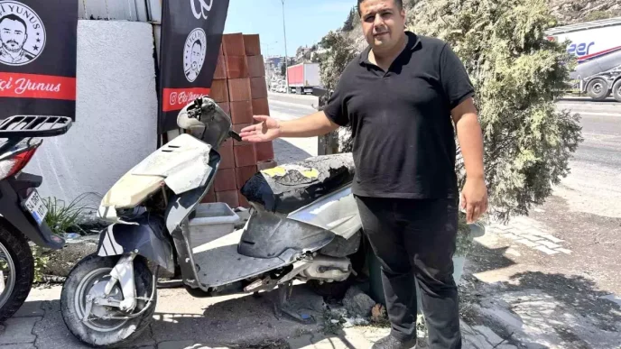Hatayda Hirsiz Motosiklet Ibrelerini Caldi