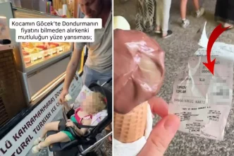 Iki top dondurmaya resmen servet odedi