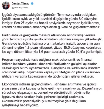 Issizlik Orani Yuzde 8e Geriledi