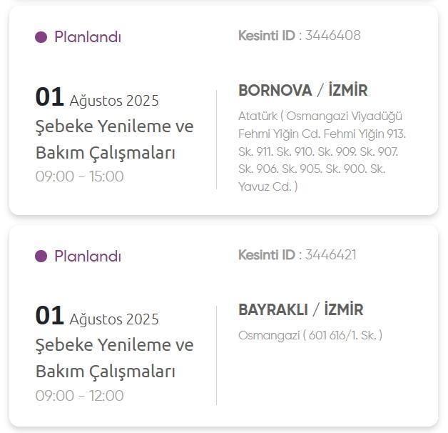 İzmir GEDİZ elektrik kesintisi! 1 Ağustos İzmir'de elektrik kesintisi ne zaman bitecek, elektrikler ne zaman gelecek?